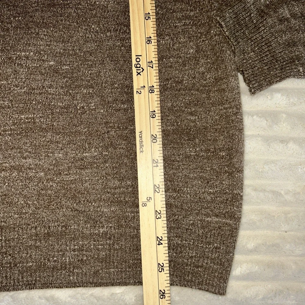 Johnnie-O Performance Cotton Quarter Zip Pullover Sweater Brown MED $128 CAMEL
